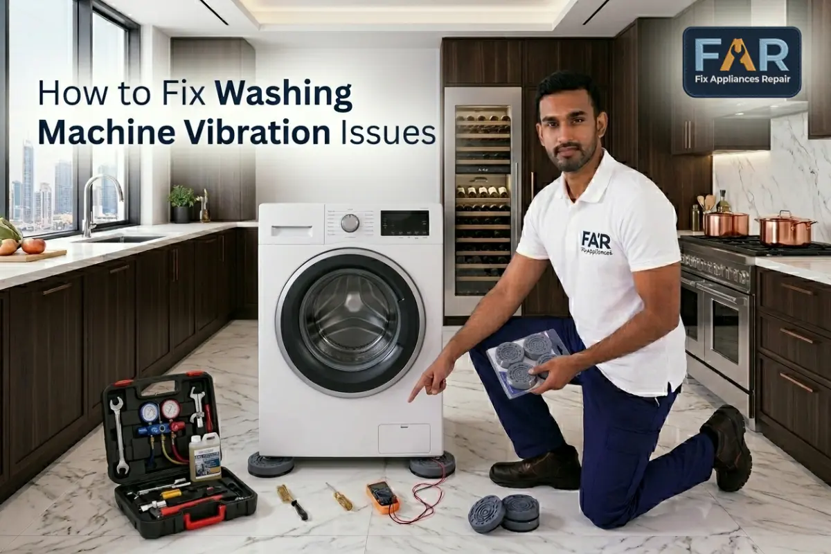 washing machine vibration troubleshooting checklist infographic